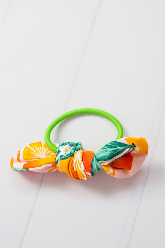 Floridian Orange Citrus Bow Hair Tie