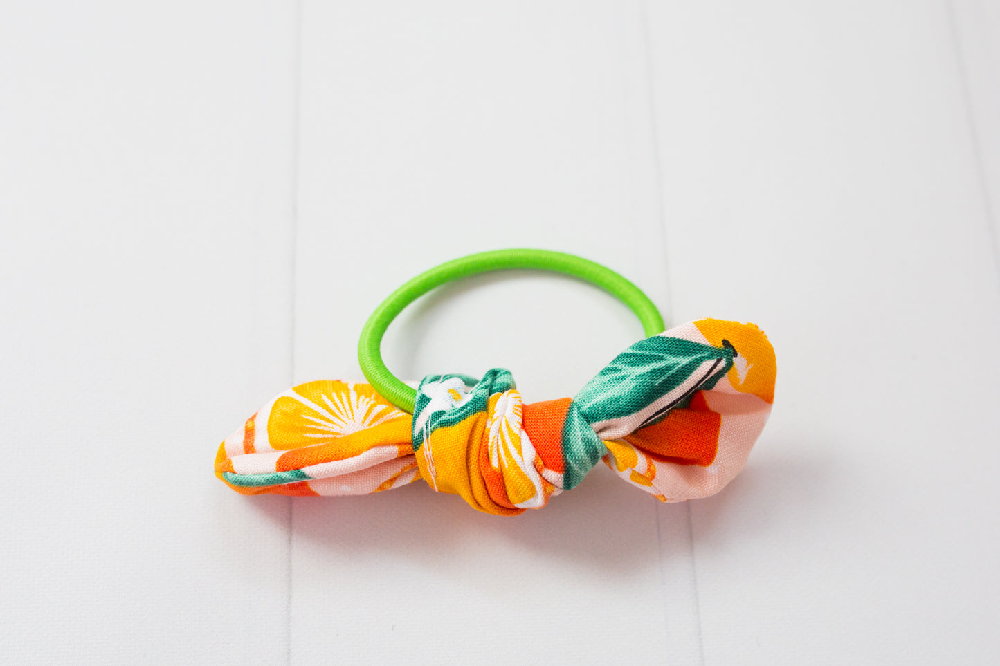 Floridian Orange Citrus Bow Hair Tie