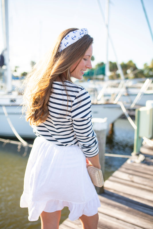 Nautical Anchor Print Headband
