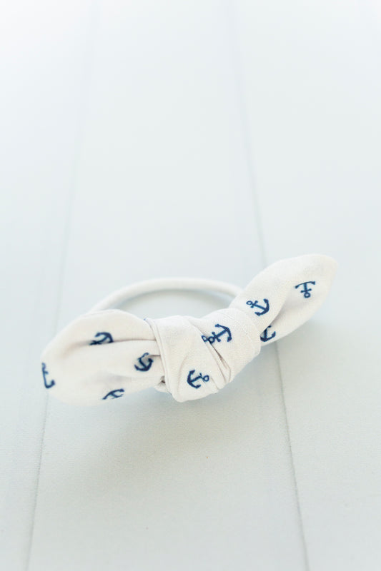 Mini Anchor Bow Hair Tie