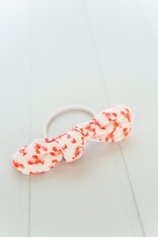 Mini Lobster Bow Hair Tie