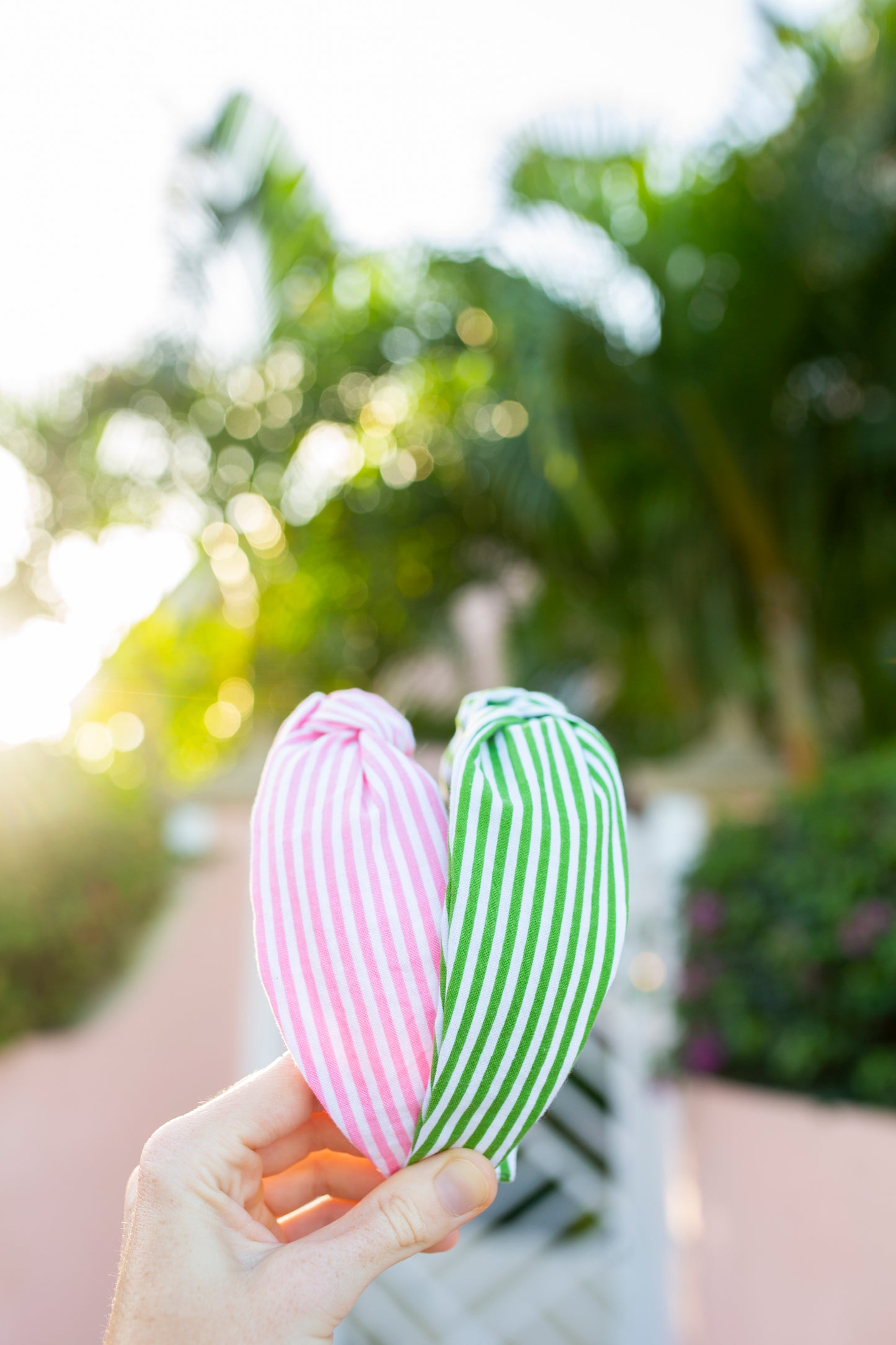 Pink Striped Headband