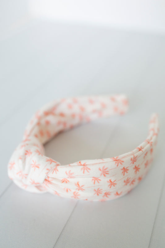 Palm Beach Pink Palm Tree Headband