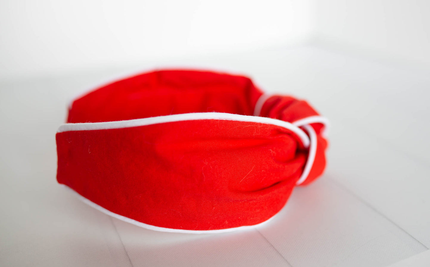 Cape Cod Red Piped Knot Headband