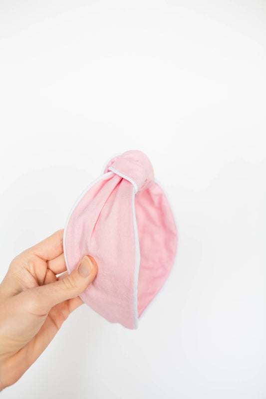 Light Pink Piped Knot Headband