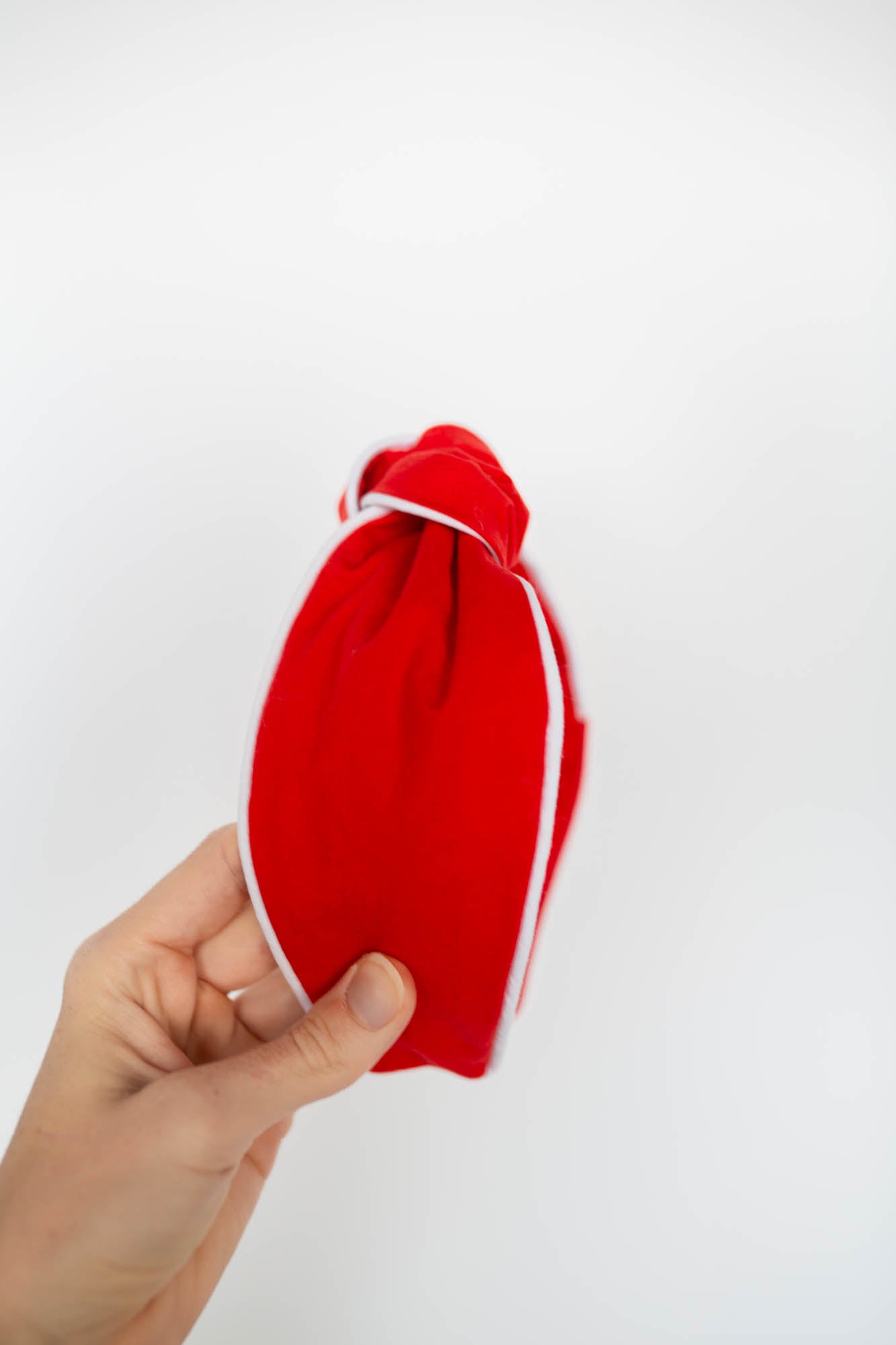 Cape Cod Red Piped Knot Headband