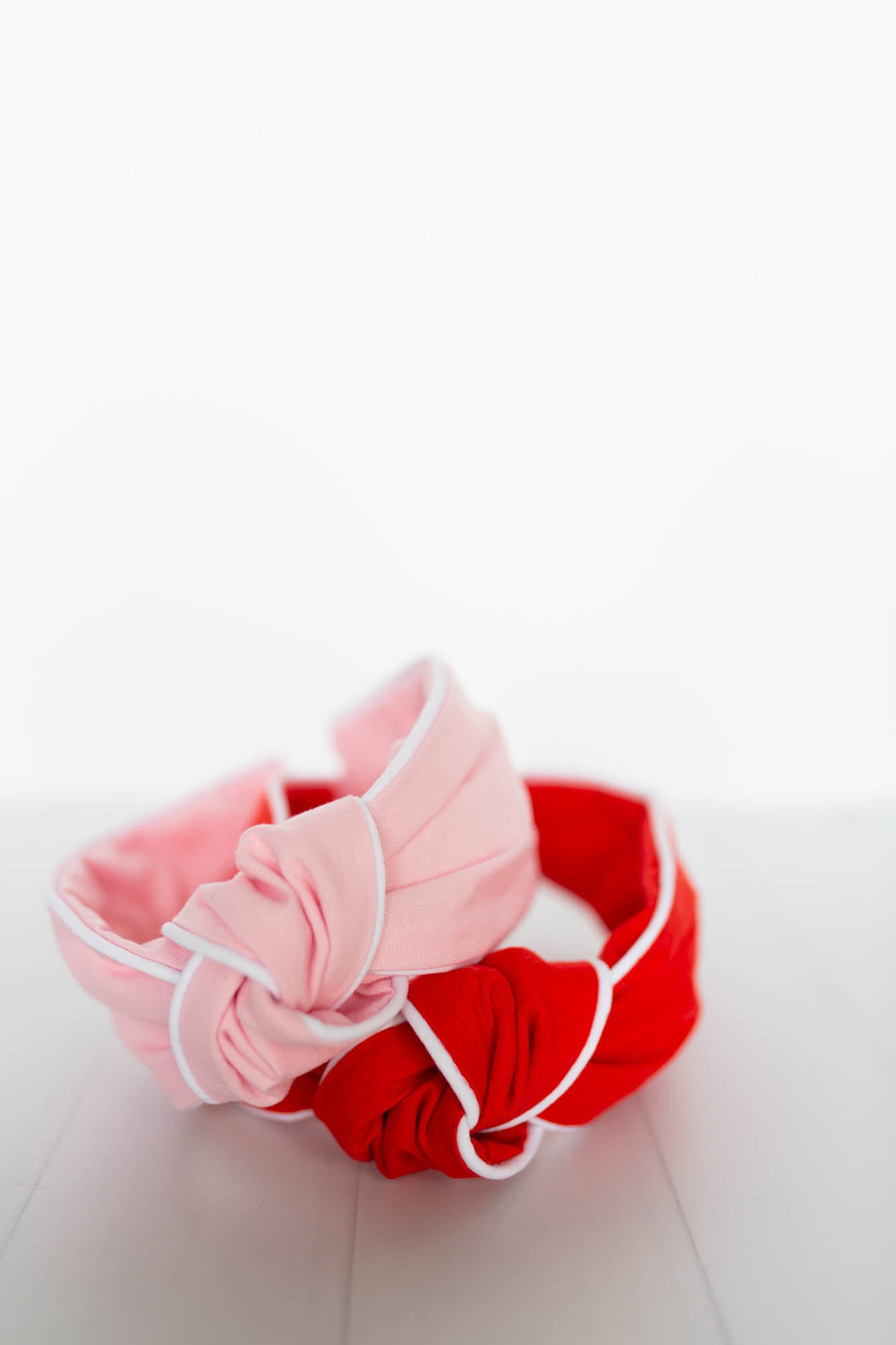 Light Pink Piped Knot Headband