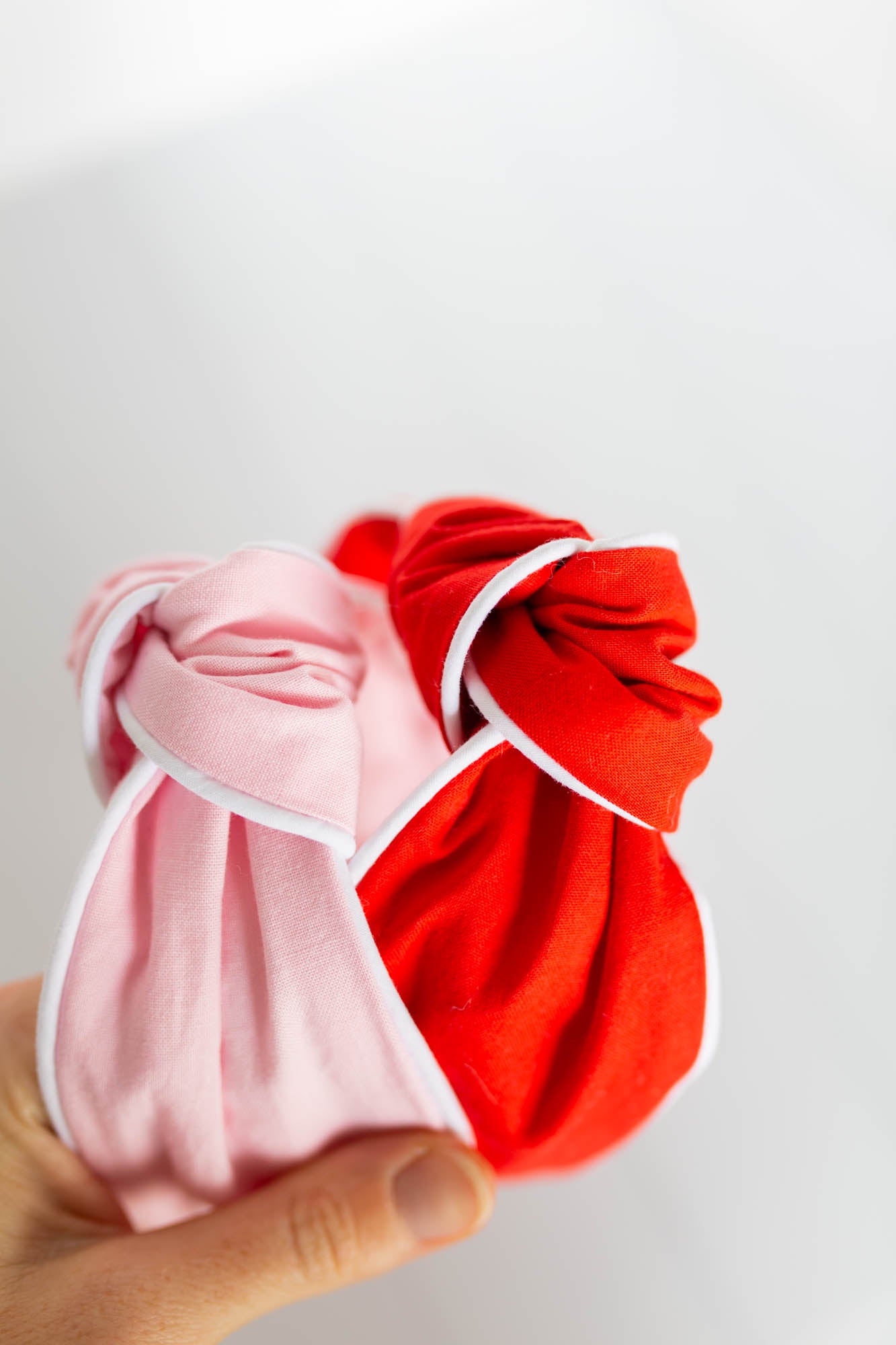 Cape Cod Red Piped Knot Headband