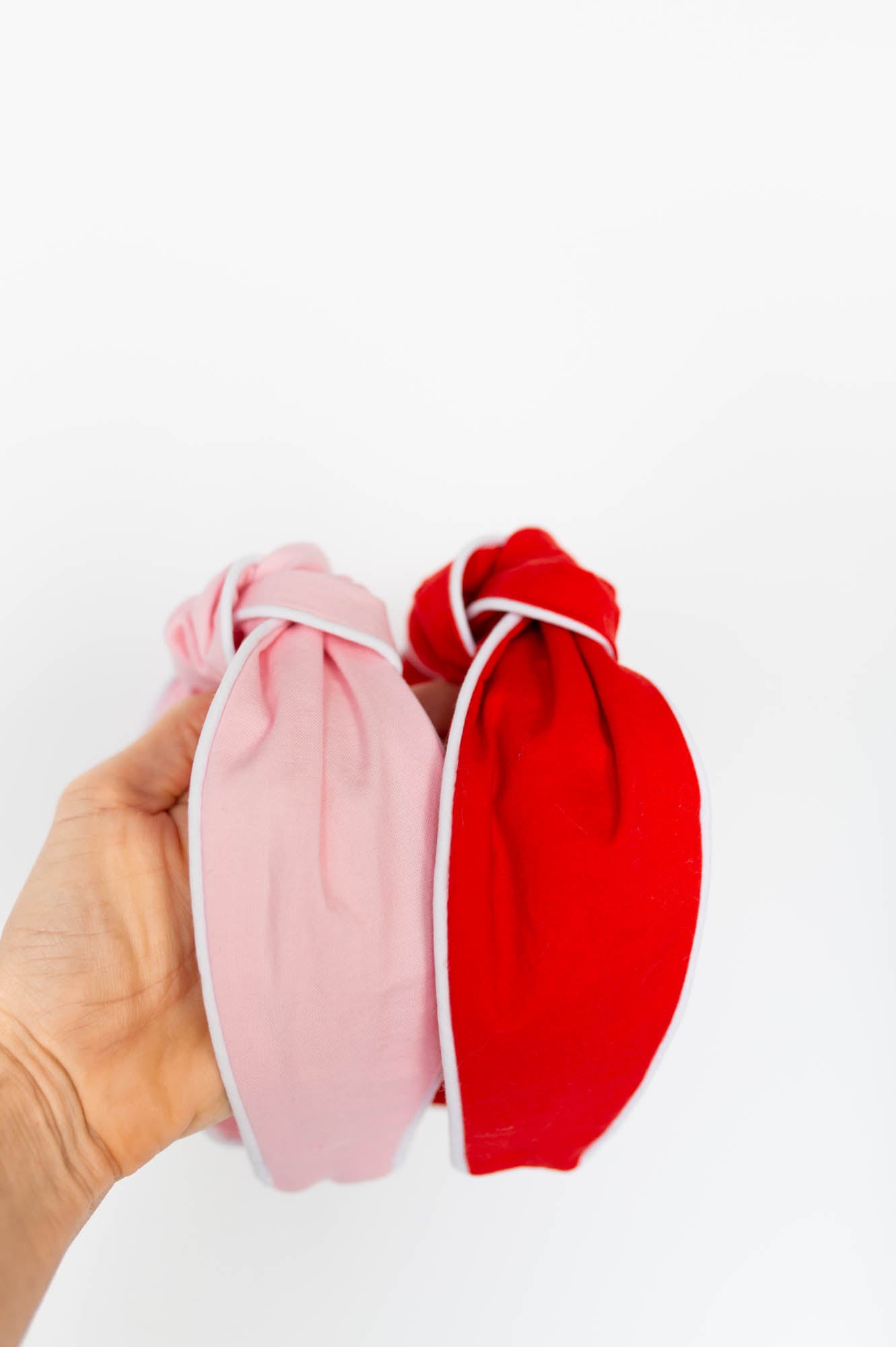 Light Pink Piped Knot Headband