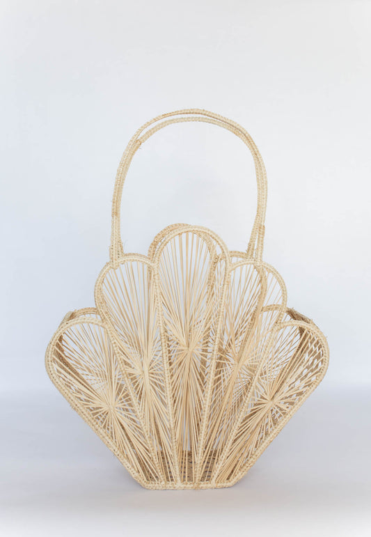 Palm Beach Island Raffia Shell Bag