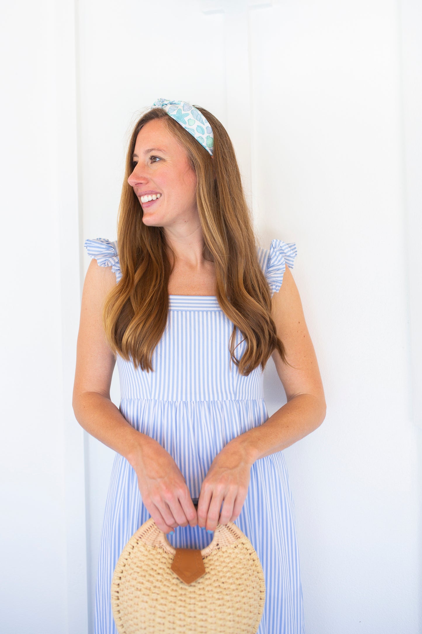 Captiva Island Blue Shell Print Headband