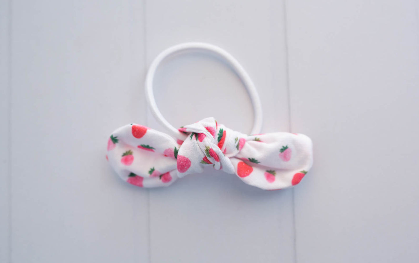 Strawberry Bow Hair Tie