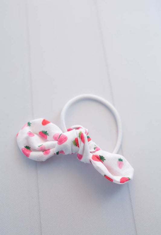 Strawberry Bow Hair Tie